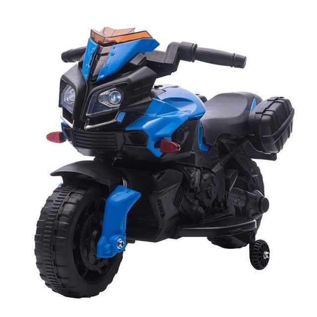 KIDS RIDE ON MOTORCYCLE, 6V ELECTRIC BATTERY POWERED DIRT BIKE W/ TRAINING WHEELS, GIFT FOR CHILDREN BOYS GIRLS in Toys & Games - Image 3