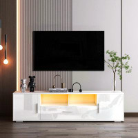 Wrought Studio Fashion TV Stand, TV Cabinet, Entertainment Center TV Station, TV Console, Console With LED Light Belt