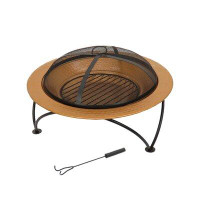 Red Barrel Studio Taouk 21'' H x 33'' W Iron Wood Burning Outdoor Fire Pit