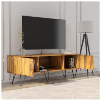 Vinura Vinura Industrial Television Stands - 60” Brown TV Stand for 65 Inch TV