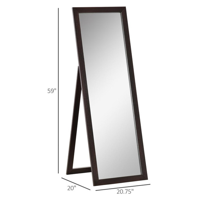 Dressing Mirror 20.1" W x 14.6" D x 57.9" H Brown in Home Décor & Accents - Image 3