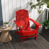 Adirondack Chair 28.5" x 38.2" x 36.6" Red