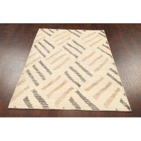 Rugsource Contemporary Moroccan Oriental Area Rug Hand-Knotted 4X6