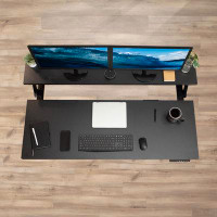Vivo VIVO Black 55 X 30 Inch Dual Tier Table Top For Sit To Stand Desk Frames