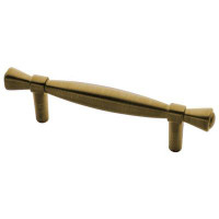 D. Lawless Hardware 3" Banded Spindle Pull Antique Brass