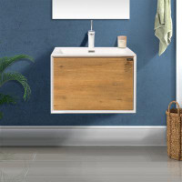 Latitude Run® 24" Wall-Mounted Single Bathroom Vanity Set 16.1" H x 23.6" W