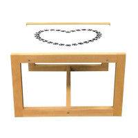 The Holiday Aisle® Table basse The Holiday Aisle® avec empreintes de pattes, structure simpliste en forme de cœur avec c