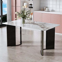 Latitude Run® Modern Minimalist Rectangular Dining Table