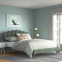 Willa Arlo™ Interiors Padstow Queen Upholstered Tufted Low Profile Platform Bed