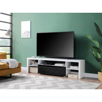 Latitude Run® Keirstin II TV Stand In White & Black High Gloss