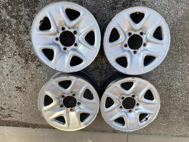 18 INCH TOYOTA TUNDRA STEEL RIMS BOLT PATTERN 5X150MM SET OF 4 $400.00 TAG#N1699 (150BIN3) MIDLAND ON in Tires & Rims in Ontario