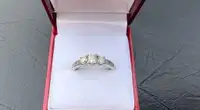 #387 - 14k White Gold, .83 Carat Natural Diamond Ring, Size 8