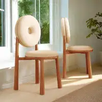 Orren Ellis 35.43" Solid Back Upholstered Side Chair(Set of 2)