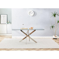 Wrought Studio Glass Dining Table, Stylish Style Dining Table, Dining Table