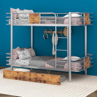 Mason & Marbles Kwinana Kids Twin Over Twin Bunk Bed with Drawers