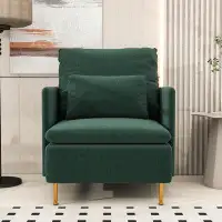 Mercer41 Modern Upholstered Fabric Armchair