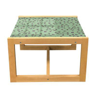 East Urban Home East Urban Home Floral Coffee Table, Botanical Layout Of Flowers Leaves And Branches Natural Greenery, A