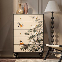 LORENZO Flower bird creative living room storage cabinet