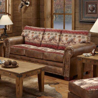 Millwood Pines 88" Cotton Round Arm Sofa Bed