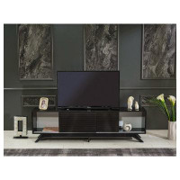 Latitude Run® Mid Century  Tv Stand  Door Cabinet  Cubby Hole Shelves   Tv Unit