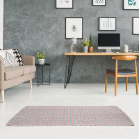 East Urban Home Full Colour Lined Diamonds Poly Chenille Rug