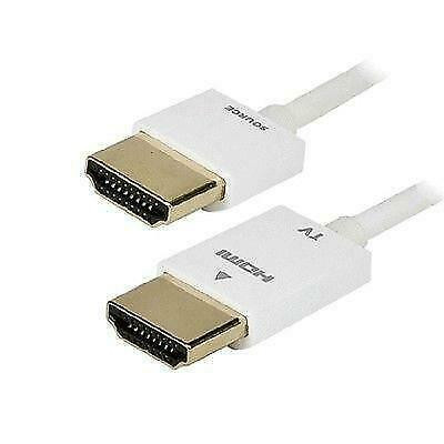 6 ft. Ultra Slim Series High Performance HDMI Cable with RedMere Technology - White in General Electronics - Image 2