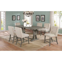Rosalind Wheeler Abagail 7 Piece Counter Height Solid Wood Dining Set