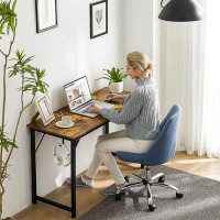 17 Stories Modern Simple Style Wooden Work Office Desks With Storage