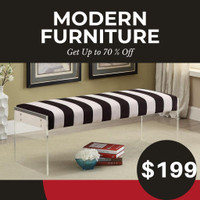 Black and White Bench on Lowest Price !! Huge Sale on Furniture !!
