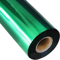 Green Color Hot Foil PVC Stamping Paper Metallic PVC Foil Paper 0.7X131yds Per Roll for Hot Foil Stamping Machine 010014