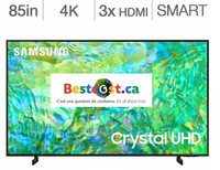 Télévision LED 85 POUCE UN85CU8000 4K ULTRA CRYSTAL UHD HDR Smart TV WI-FI Samsung - BESTCOST.CA - 12 MOIS DE GARANTIE