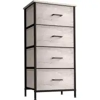Sorbus Sorbus Dresser With 4 Faux Wood Drawers - Storage Unit Organizer Chest For Clothes - Steel Frame, Wood Top, & Eas