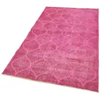 Canora Grey Geometric Carpet Pink Geometric Cotton Handmade Area Rug