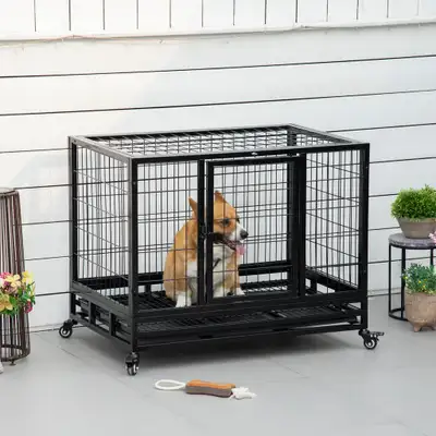 Dog Cage 36.2" x 24.4" x 29.5" Black