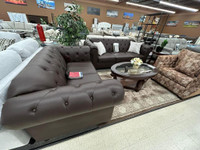 Leather Tufted Sofa Set Sale Windsor !!!
