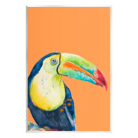 Stupell Industries Tropical Toucan Portrait Vivid Beak Rainforest Bird Wall Plaque Art By Patricia Pinto