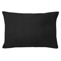 Made in Canada - The Tailor's Bed Toile De Jouy Velvet Black Coordinating 14X20" Oblong Pillow