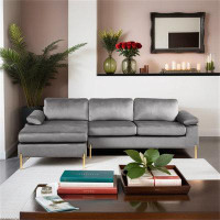Mercer41 Grey Couch With Chaise