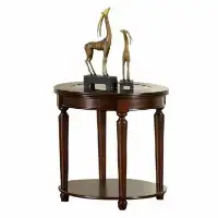Alcott Hill Elegant  End Table Open Bottom Shelf Beveled Glass Top Turned Legs