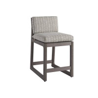 Tommy Bahama Outdoor Mozambique Teak Patio Bar Stool with Cushion