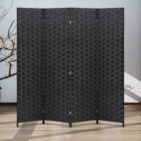 NEW 4 PANEL FOLDING WOOD ROOM DIVIDER PRIVACY DECOR WS180