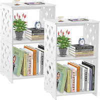 Winston Porter Winston Porter End Table Set Of 2, 3-Tier Night Stands Small Side Table With Storage Shelf For Living Roo