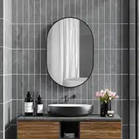 Bathroom Mirror 23.6" x 35.4" x 1.2" Black