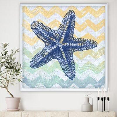 East Urban Home 'Chevron Star Fish 7914' - Picture Frame Graphic Art on Canvas in Arts & Collectibles