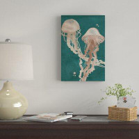 East Urban Home Jellyfish Dance I by Grace Popp - Wrapped Canvas Print