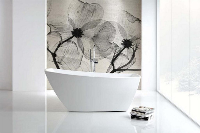 67x32 inch Oval Acrylic Freestanding Bathtub in White                                           KBQ in Plumbing, Sinks, Toilets & Showers - Image 2