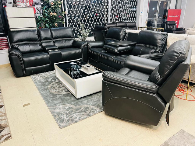 Leather Recliner Set Sale !! Huge Furniture Sale !! in Chairs & Recliners in City of Toronto - Image 2