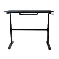 Inbox Zero Atlantic Sit Stand Desk With Casters With Side Crank