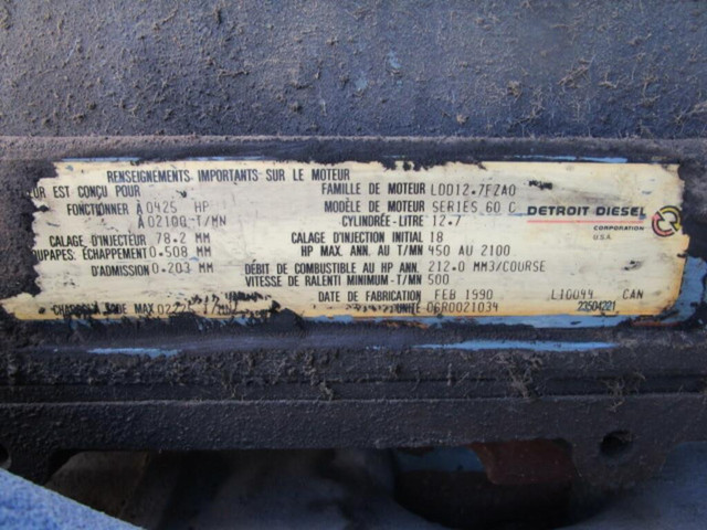 Detroit 60 series  12.7 450HP Pre Emissions Motor in Engine & Engine Parts - Image 2