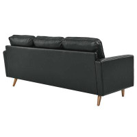 Hokku Designs Lefancy Valour 78" Leather Apartment Sectional Sofa